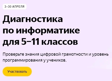 Диагностика по информатике.